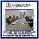 BANCADA FEMININA DA CÂMARA DE GUANAMBI SE REÚNE PARA CONVERSAR SOBRE OUTUBRO ROSA