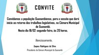 Câmara de Guanambi vai abrir período legislativo
