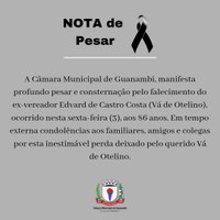 NOTA DE PESAR Edvard de Castro Costa (Vá de Otelino)